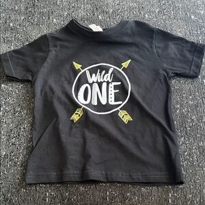 Rabbit Skins Black 'Wild One' Kids T-Shirt